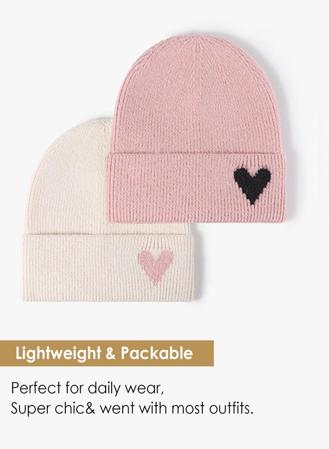 Gossifan Warm Winter Hats for Women Knit Beanie Hat Skull Cap Beanies Hats-Pink - Image 4